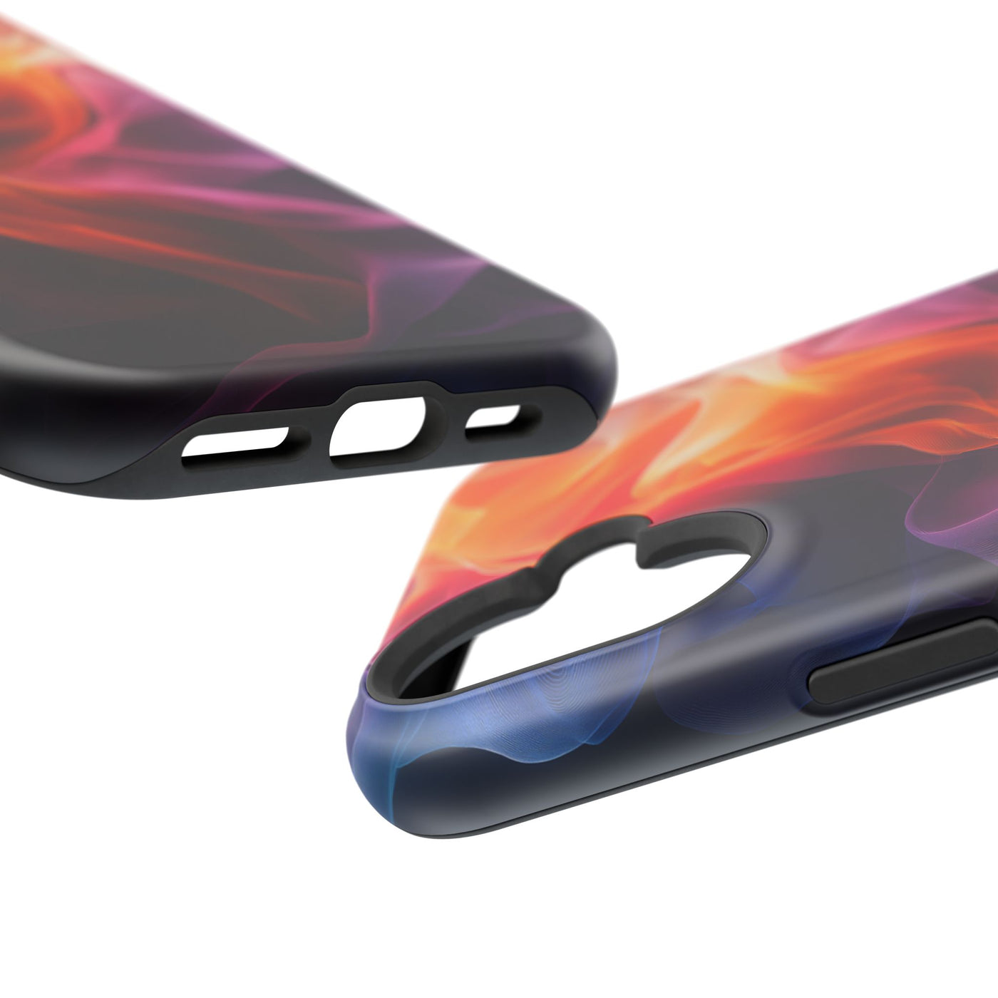 Vibrant MagSafe® Tough Case for iPhone - Abstract Flame Design, Durable & Stylish Protection