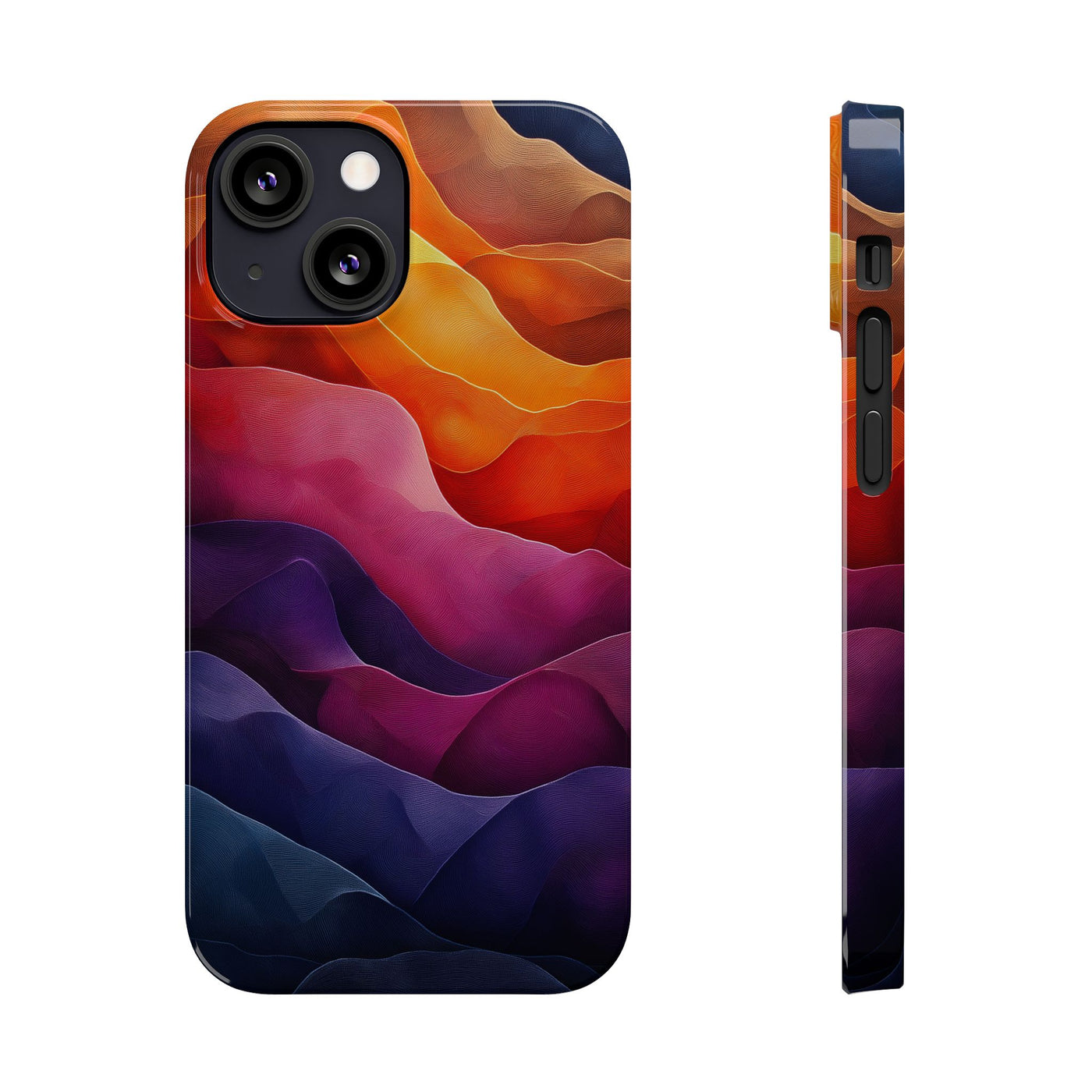 Vibrant Abstract Slim IPhone Case - Colorful Wave Design for Trendy Protection