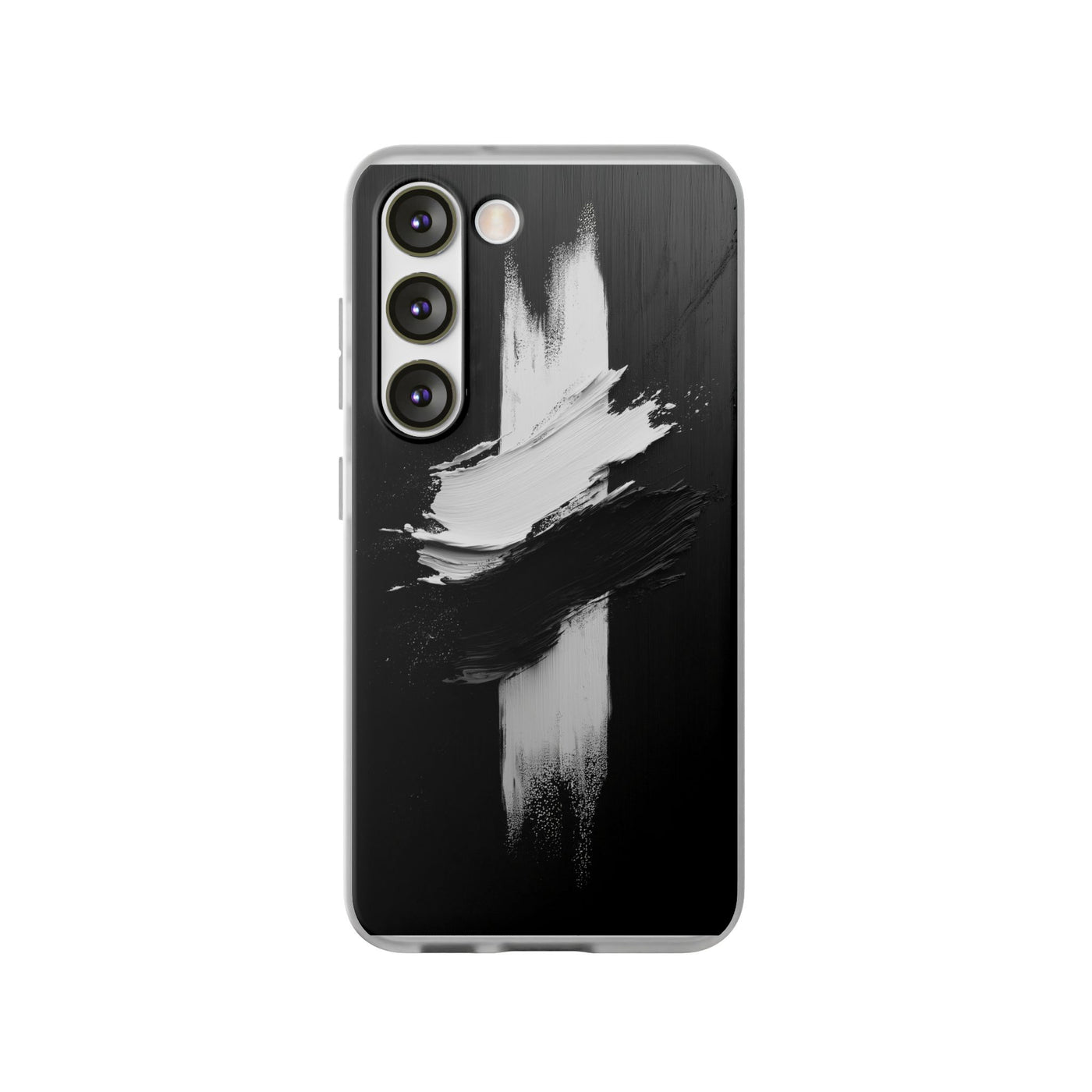 Modern Artistic IPhone & Samsung Flexi Case | Stylish Black & White Phone Cover