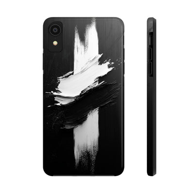 Abstract Black and White Tough IPhone & Samsung Case - Stylish Protection for Your Device