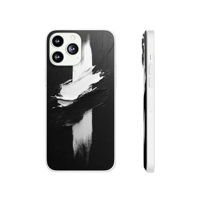 Modern Artistic IPhone & Samsung Flexi Case | Stylish Black & White Phone Cover