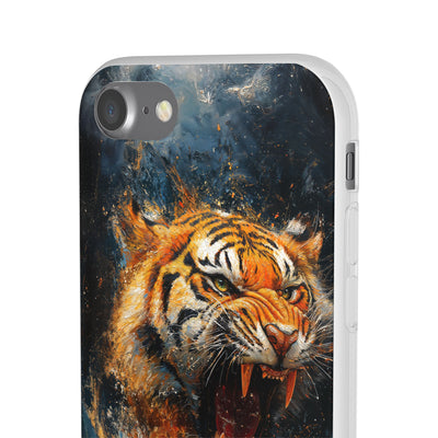 Fierce Tiger IPhone & Samsung Flexi Case - Durable Protection for Animal Lovers