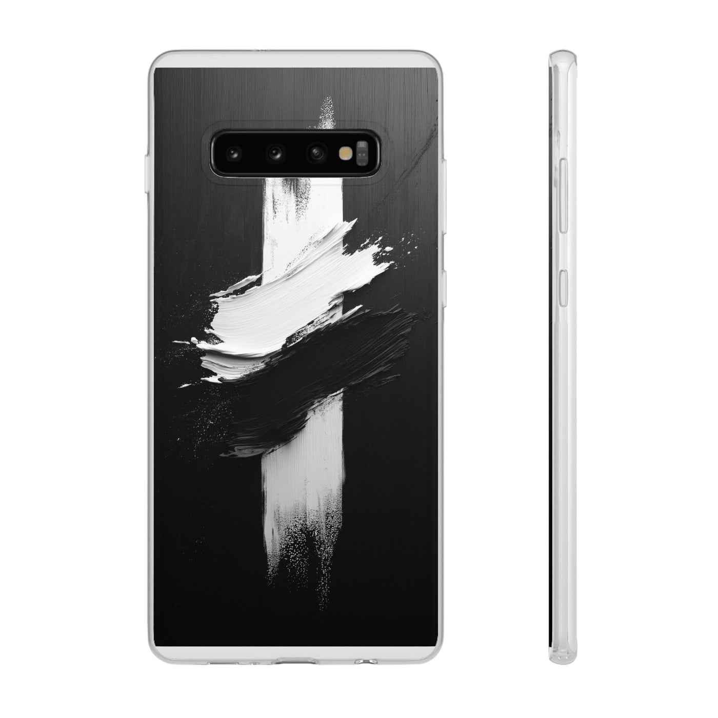 Modern Artistic IPhone & Samsung Flexi Case | Stylish Black & White Phone Cover