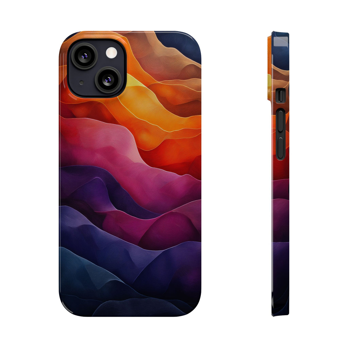 Vibrant Abstract Slim IPhone Case - Colorful Wave Design for Trendy Protection