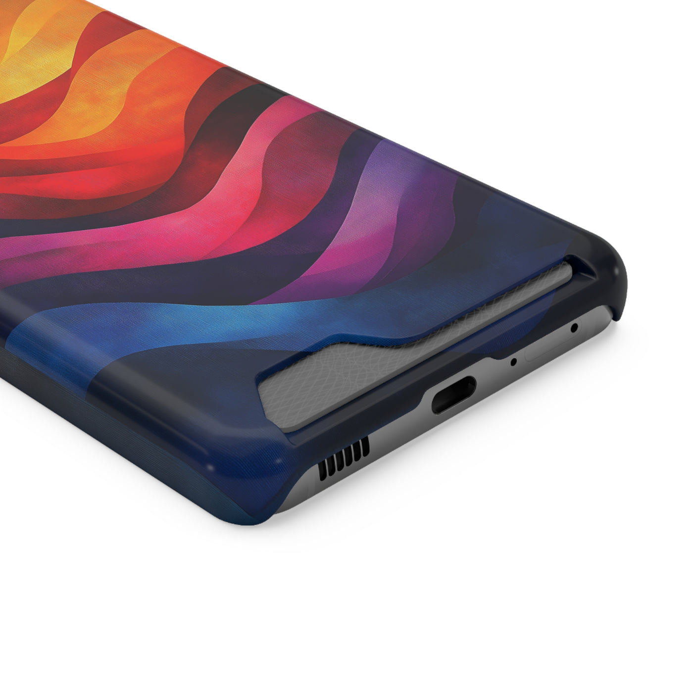 Colorful IPhone & Samsung Magsafe® Case with Credit Card Holder - Vibrant Wave Design for Style and Convenience