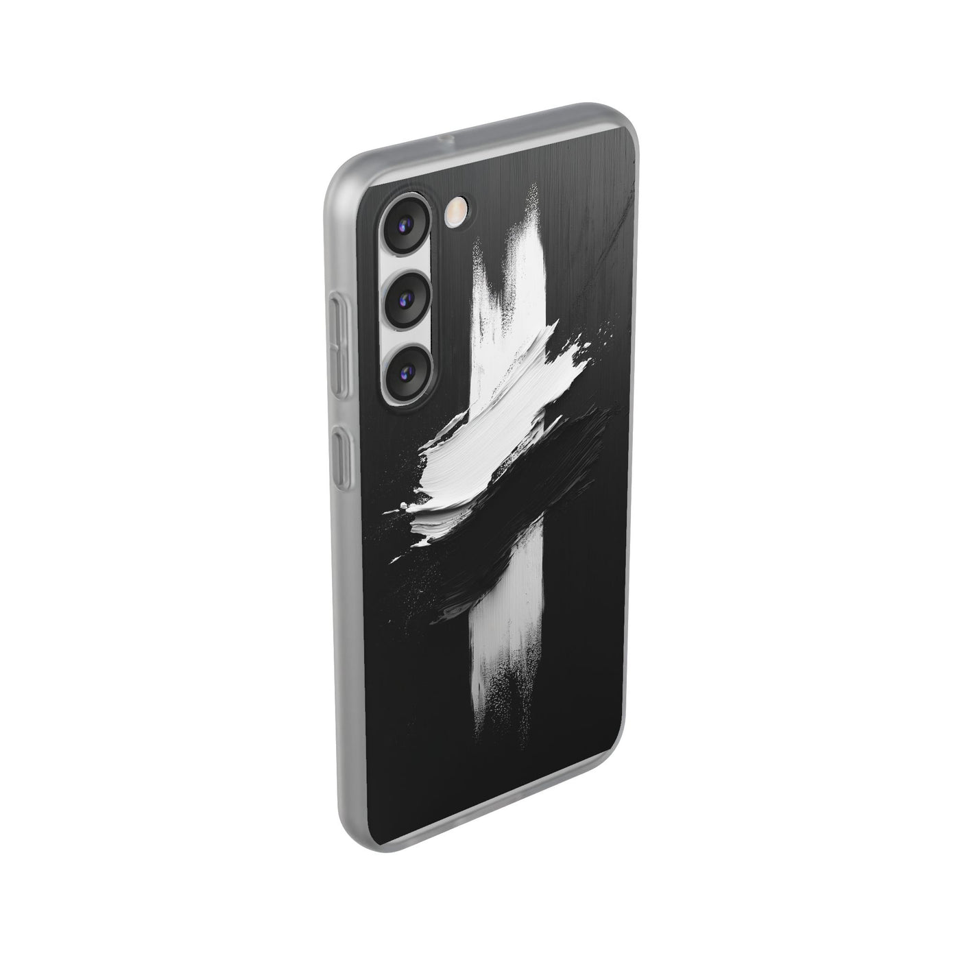 Modern Artistic IPhone & Samsung Flexi Case | Stylish Black & White Phone Cover