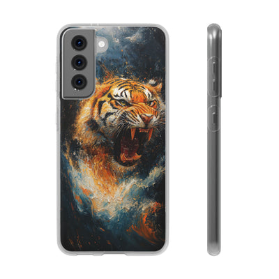 Fierce Tiger IPhone & Samsung Flexi Case - Durable Protection for Animal Lovers