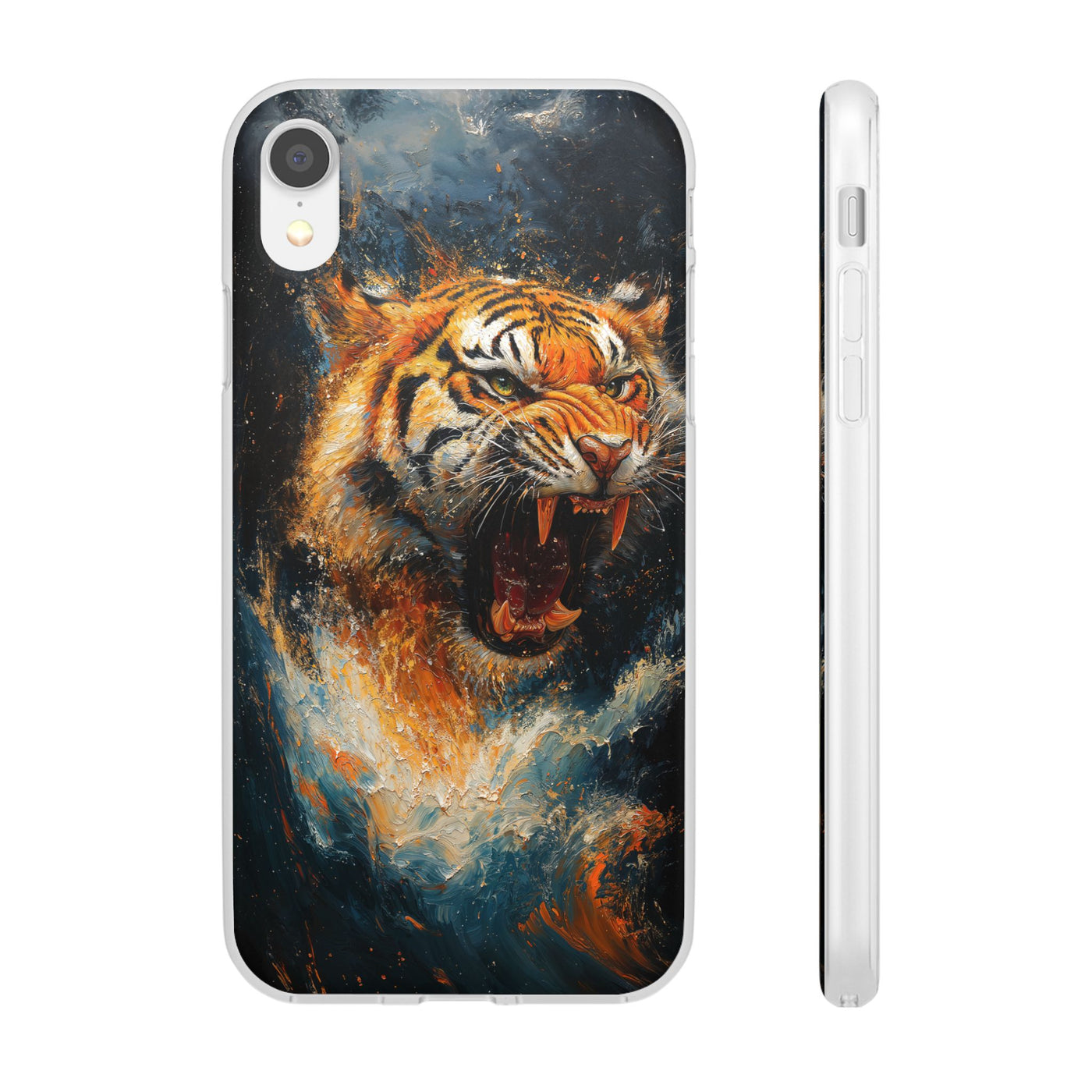 Fierce Tiger IPhone & Samsung Flexi Case - Durable Protection for Animal Lovers