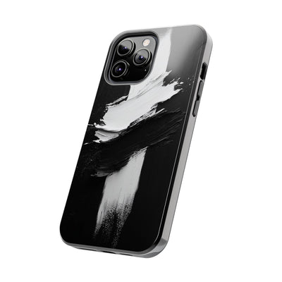 Abstract Black and White Tough IPhone & Samsung Case - Stylish Protection for Your Device