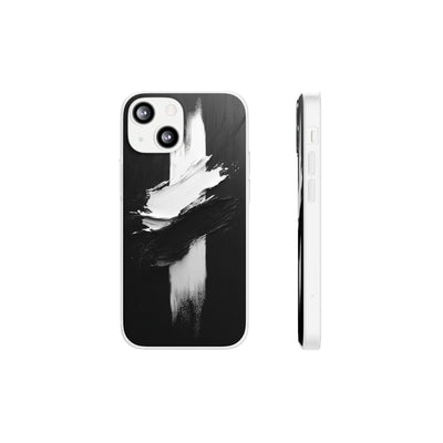 Modern Artistic IPhone & Samsung Flexi Case | Stylish Black & White Phone Cover