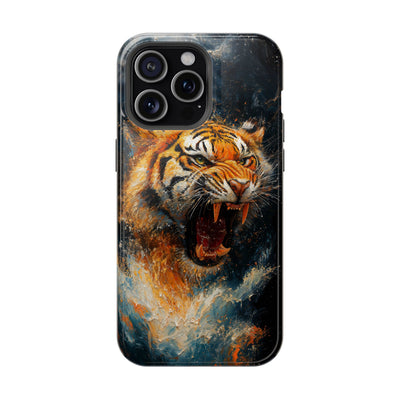 Fierce Tiger MagSafe® Tough Case for iPhone - Durable Protection for Animal Lovers