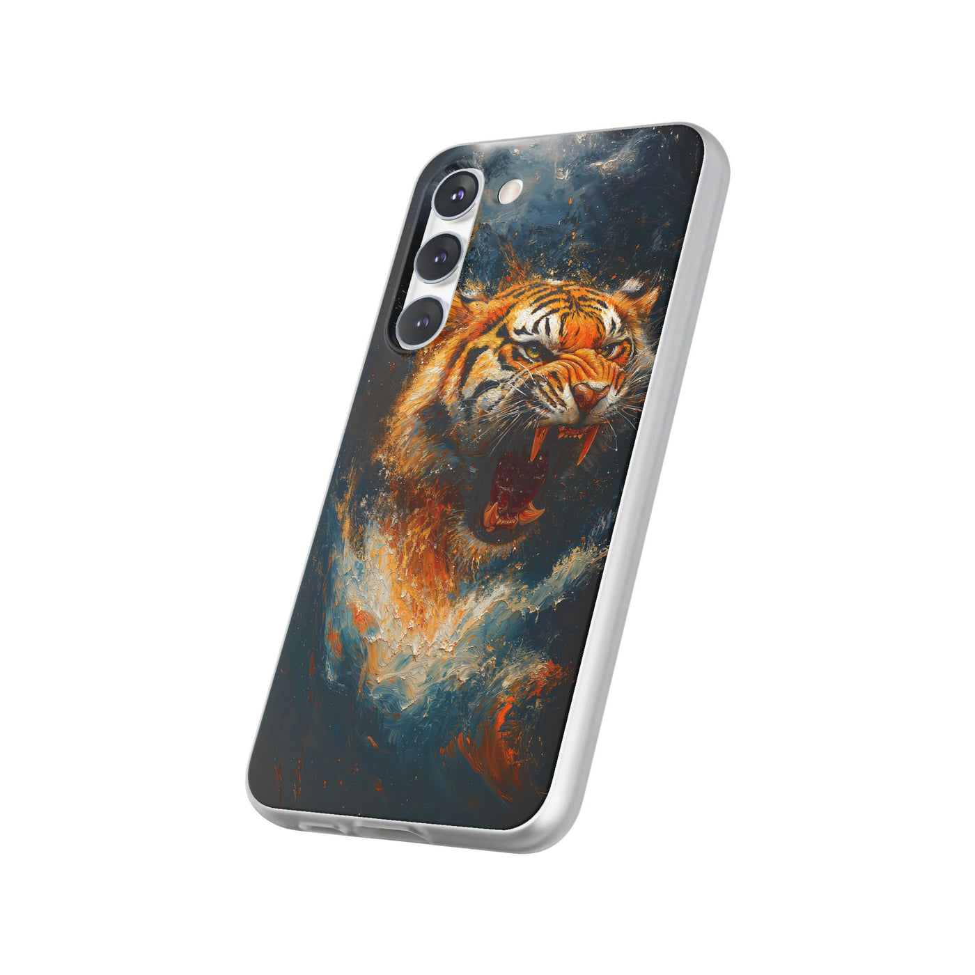 Fierce Tiger IPhone & Samsung Flexi Case - Durable Protection for Animal Lovers