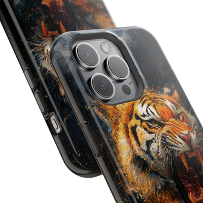 Fierce Tiger MagSafe® Tough Case for iPhone - Durable Protection for Animal Lovers