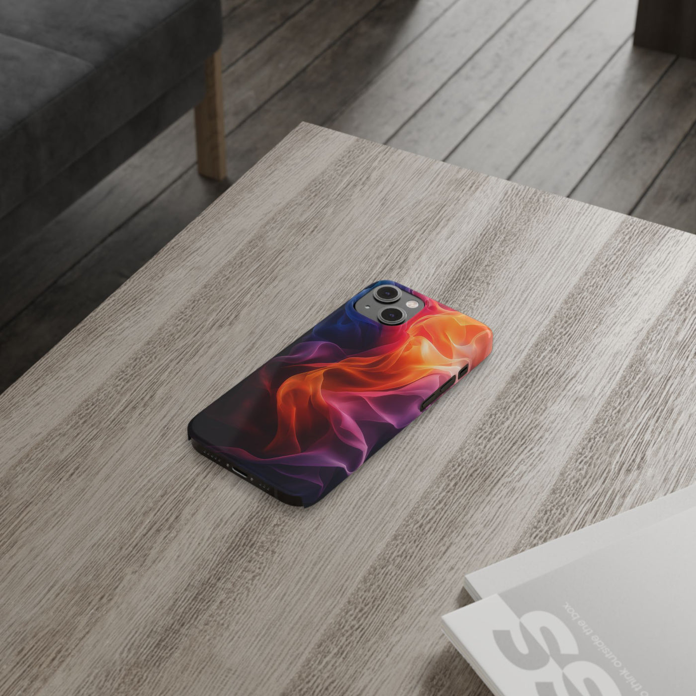 Abstract Wave Slim IPhone Case - Vibrant Fluid Art Design