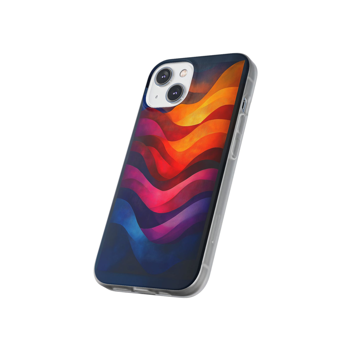 Abstract Waves IPhone & Samsung Flexi Case - Colorful Protective Phone Cover for Art Lovers