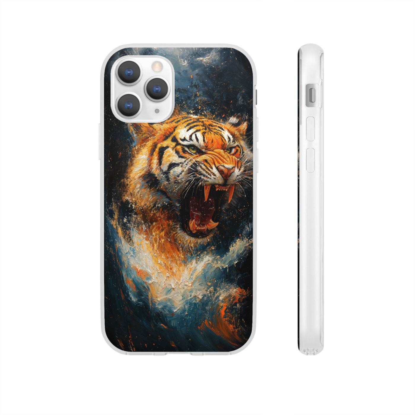 Fierce Tiger IPhone & Samsung Flexi Case - Durable Protection for Animal Lovers