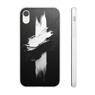 Modern Artistic IPhone & Samsung Flexi Case | Stylish Black & White Phone Cover