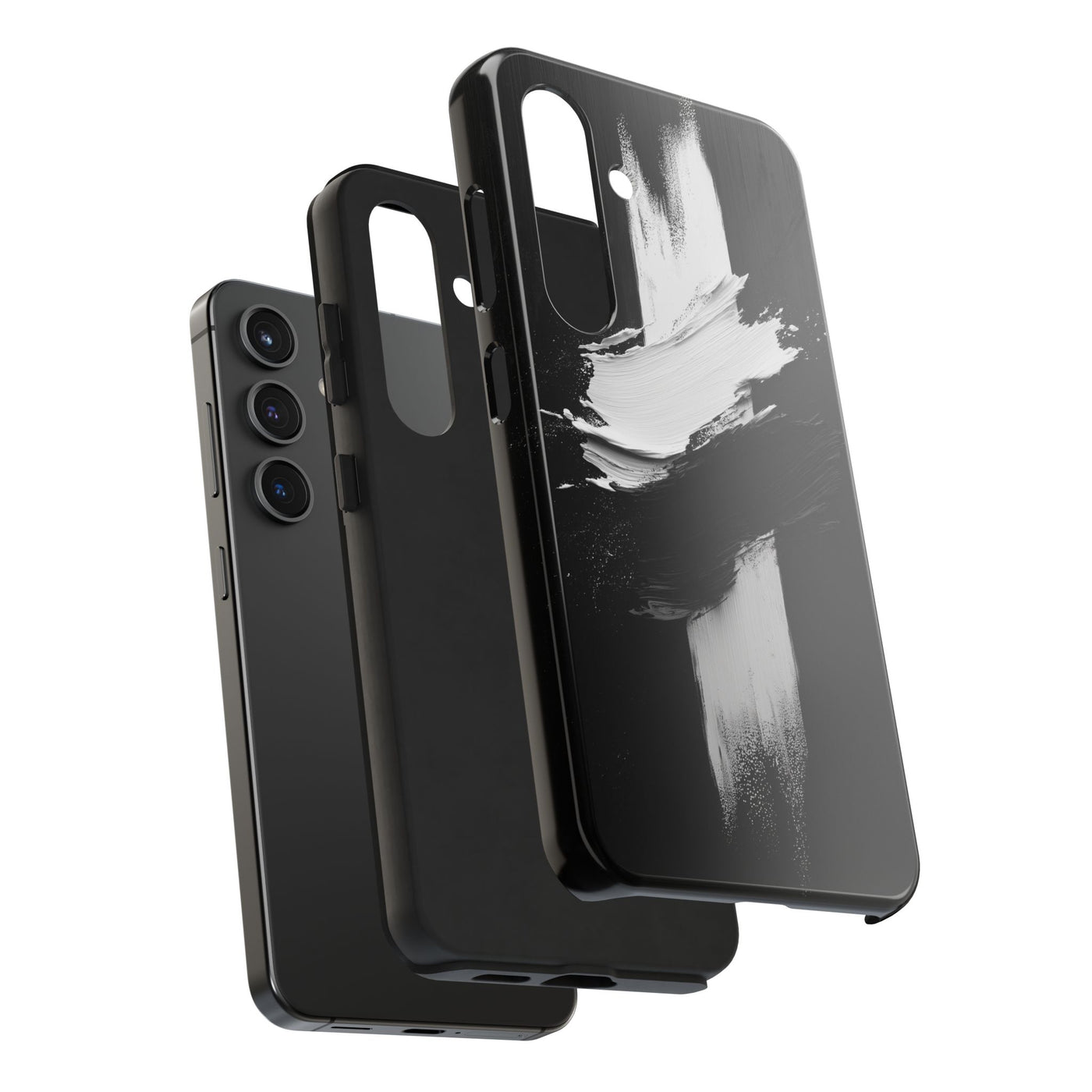 Abstract Black and White Tough IPhone & Samsung Case - Stylish Protection for Your Device