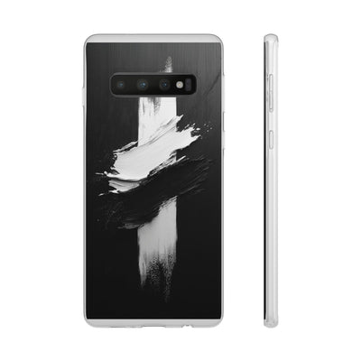 Modern Artistic IPhone & Samsung Flexi Case | Stylish Black & White Phone Cover