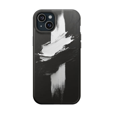 Artistic MagSafe® Tough Case for iPhone - Modern Black and White Design