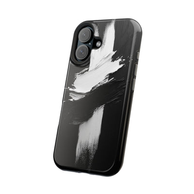 Artistic MagSafe® Tough Case for iPhone - Modern Black and White Design