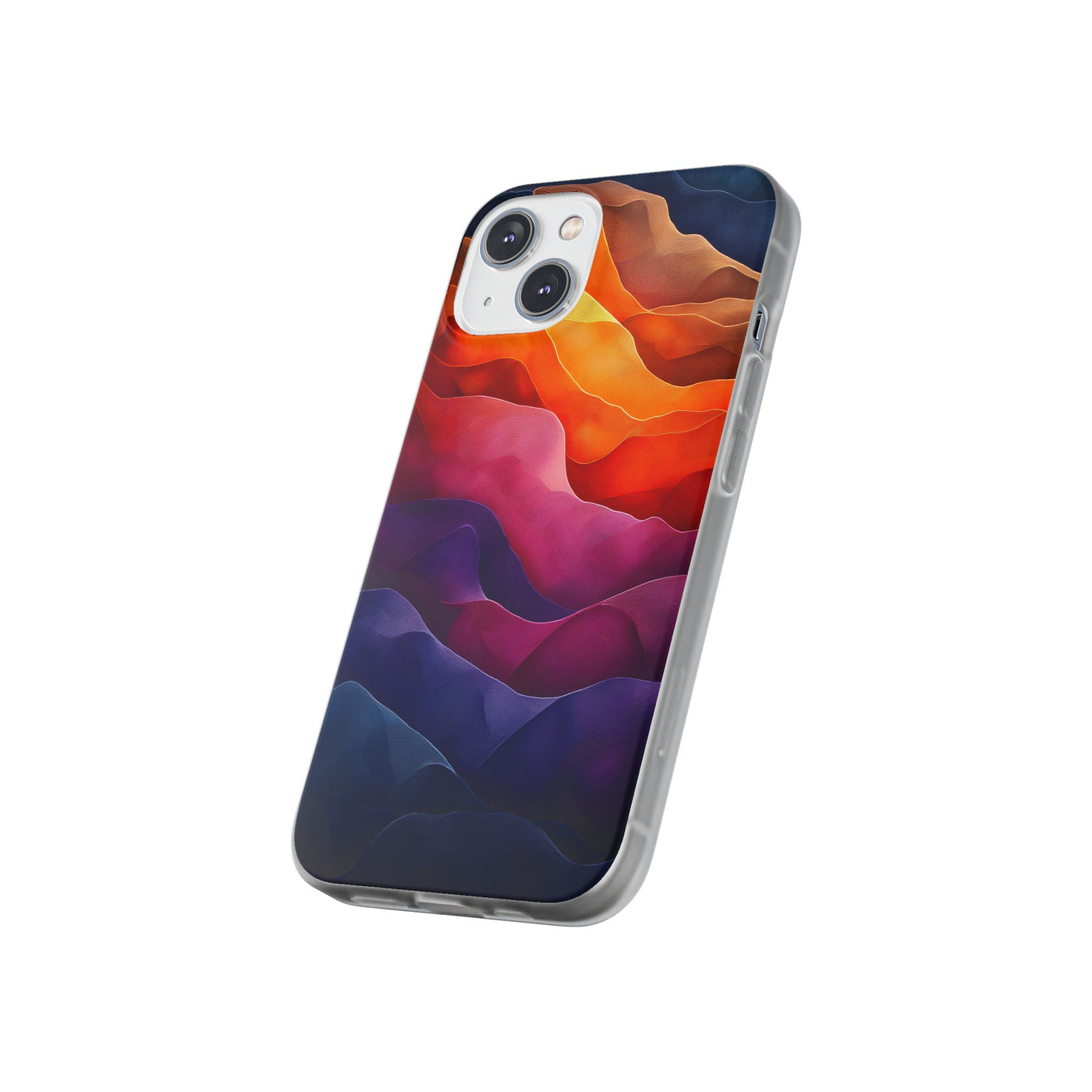 Vibrant Abstract IPhone & Samsung Flexi Case - Colorful Wave Design for Phone Protection