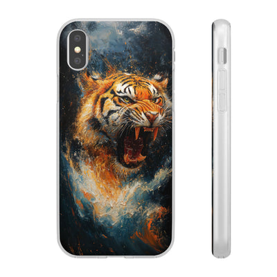 Fierce Tiger IPhone & Samsung Flexi Case - Durable Protection for Animal Lovers