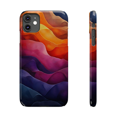 Vibrant Abstract Slim IPhone Case - Colorful Wave Design for Trendy Protection