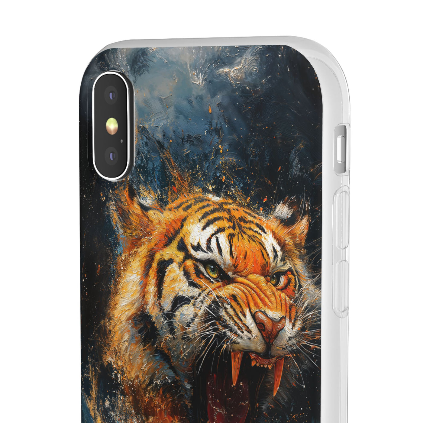 Fierce Tiger IPhone & Samsung Flexi Case - Durable Protection for Animal Lovers