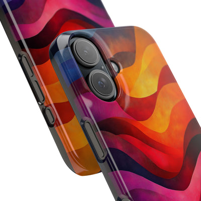 Vibrant Waves Slim IPhone Case - Colorful Abstract Design for Trendy Style