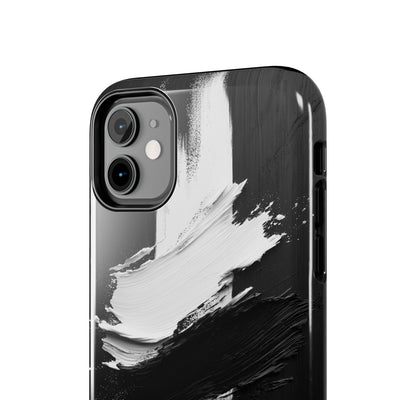 Abstract Black and White Tough IPhone & Samsung Case - Stylish Protection for Your Device