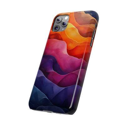 Vibrant Abstract Slim IPhone Case - Colorful Wave Design for Trendy Protection