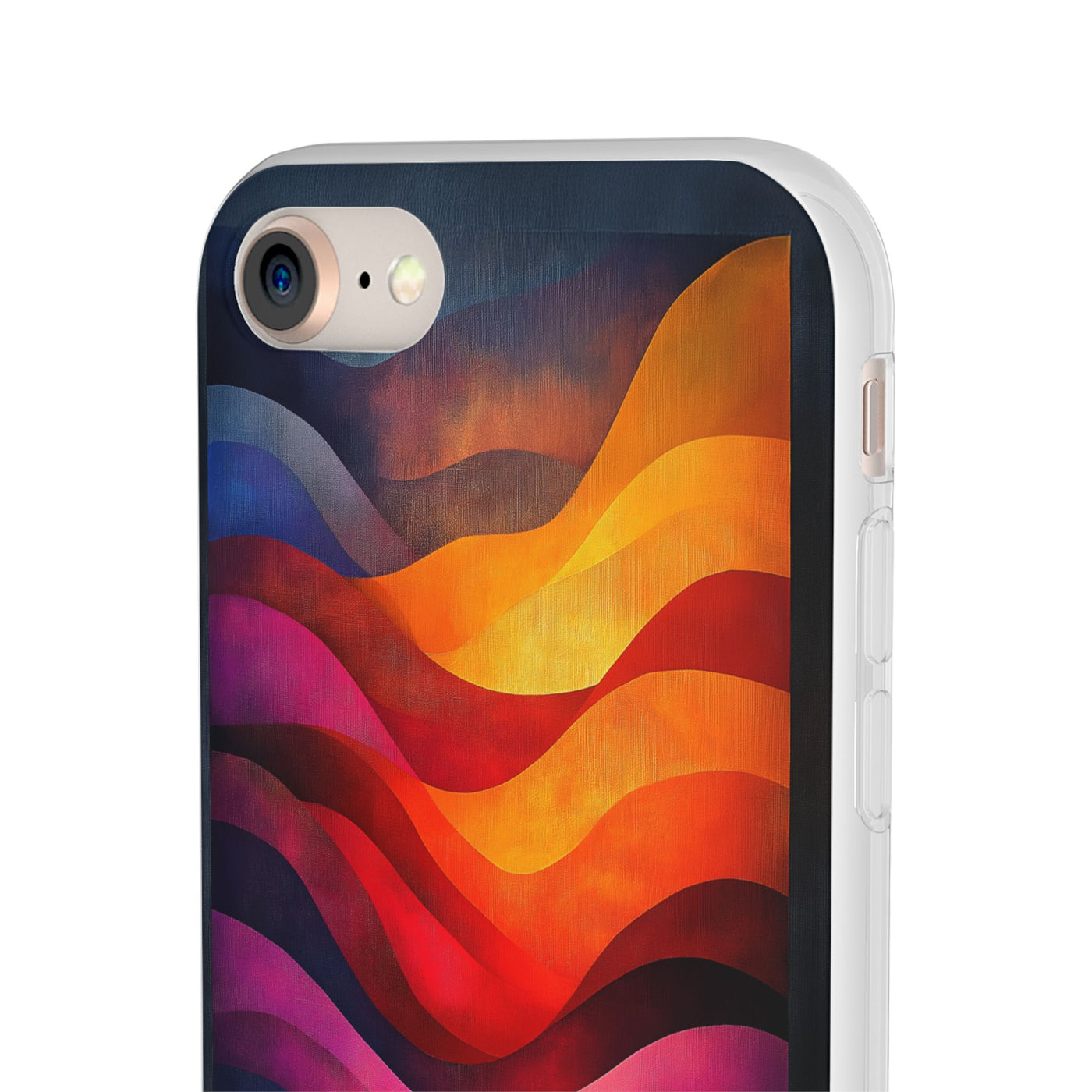 Abstract Waves IPhone & Samsung Flexi Case - Colorful Protective Phone Cover for Art Lovers