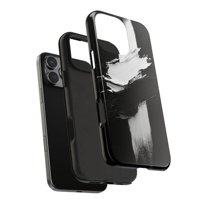 Abstract Black and White Tough IPhone & Samsung Case - Stylish Protection for Your Device