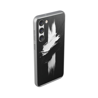 Modern Artistic IPhone & Samsung Flexi Case | Stylish Black & White Phone Cover