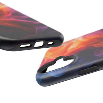 Vibrant MagSafe® Tough Case for iPhone - Abstract Flame Design, Durable & Stylish Protection