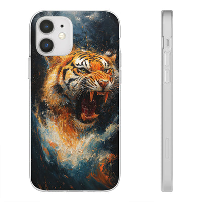 Fierce Tiger IPhone & Samsung Flexi Case - Durable Protection for Animal Lovers