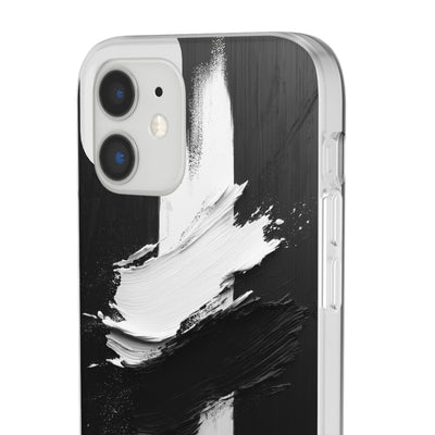 Modern Artistic IPhone & Samsung Flexi Case | Stylish Black & White Phone Cover