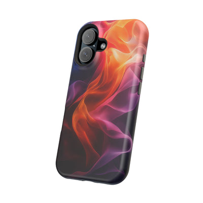 Vibrant MagSafe® Tough Case for iPhone - Abstract Flame Design, Durable & Stylish Protection