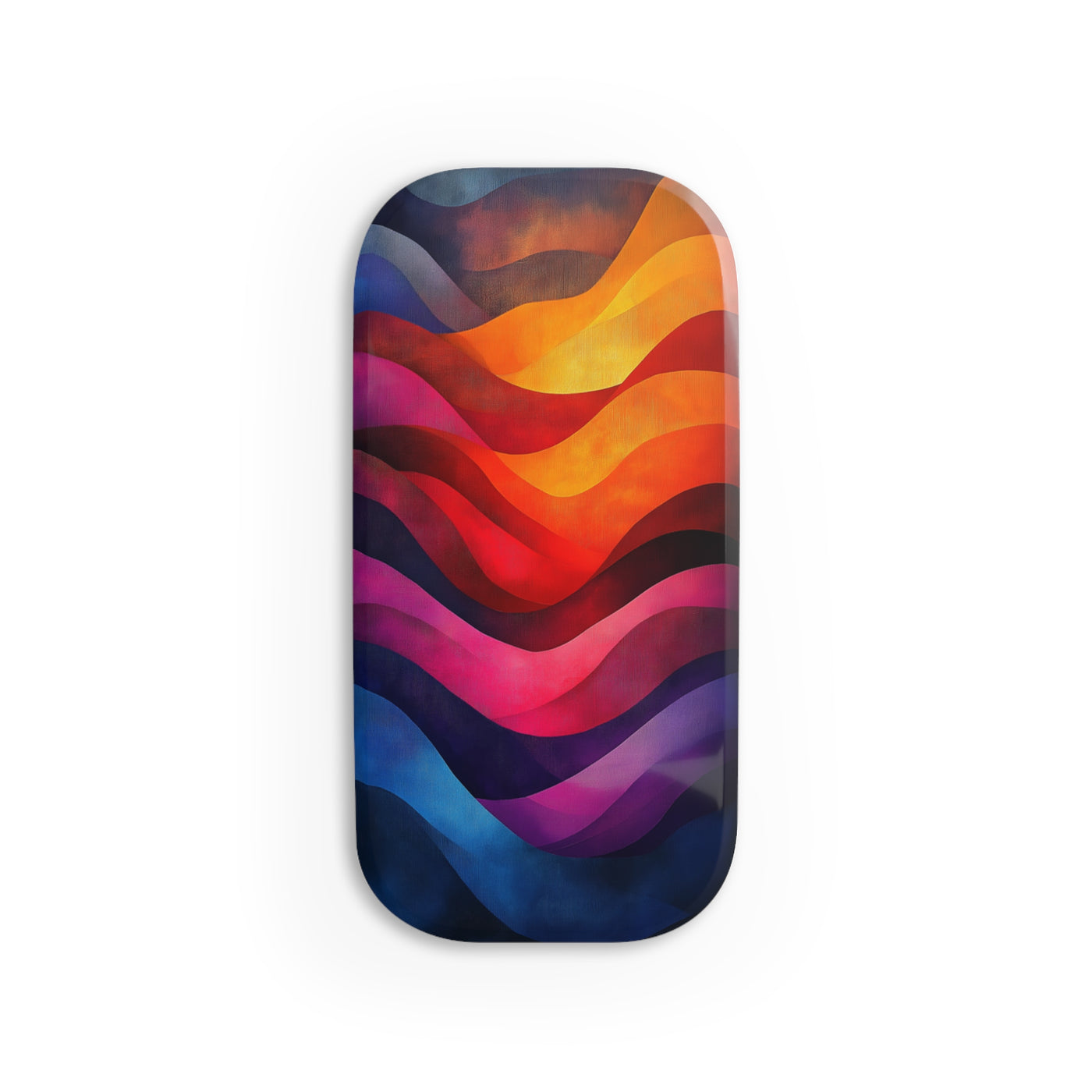 Colorful Phone Click-On Grip | Vibrant Wave Design for Easy Handling