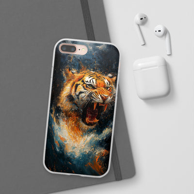 Fierce Tiger IPhone & Samsung Flexi Case - Durable Protection for Animal Lovers