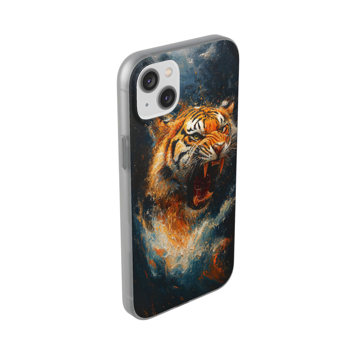 Fierce Tiger IPhone & Samsung Flexi Case - Durable Protection for Animal Lovers