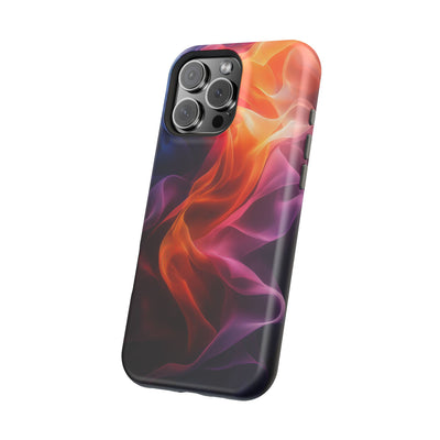 Vibrant MagSafe® Tough Case for iPhone - Abstract Flame Design, Durable & Stylish Protection