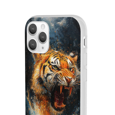 Fierce Tiger IPhone & Samsung Flexi Case - Durable Protection for Animal Lovers