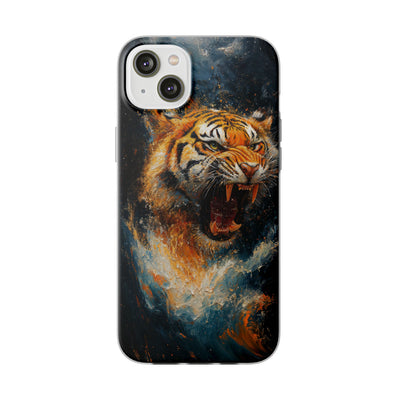 Fierce Tiger IPhone & Samsung Flexi Case - Durable Protection for Animal Lovers