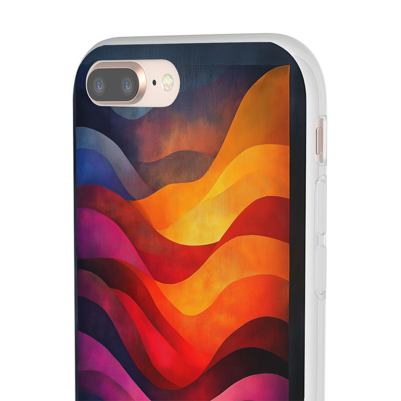 Abstract Waves IPhone & Samsung Flexi Case - Colorful Protective Phone Cover for Art Lovers