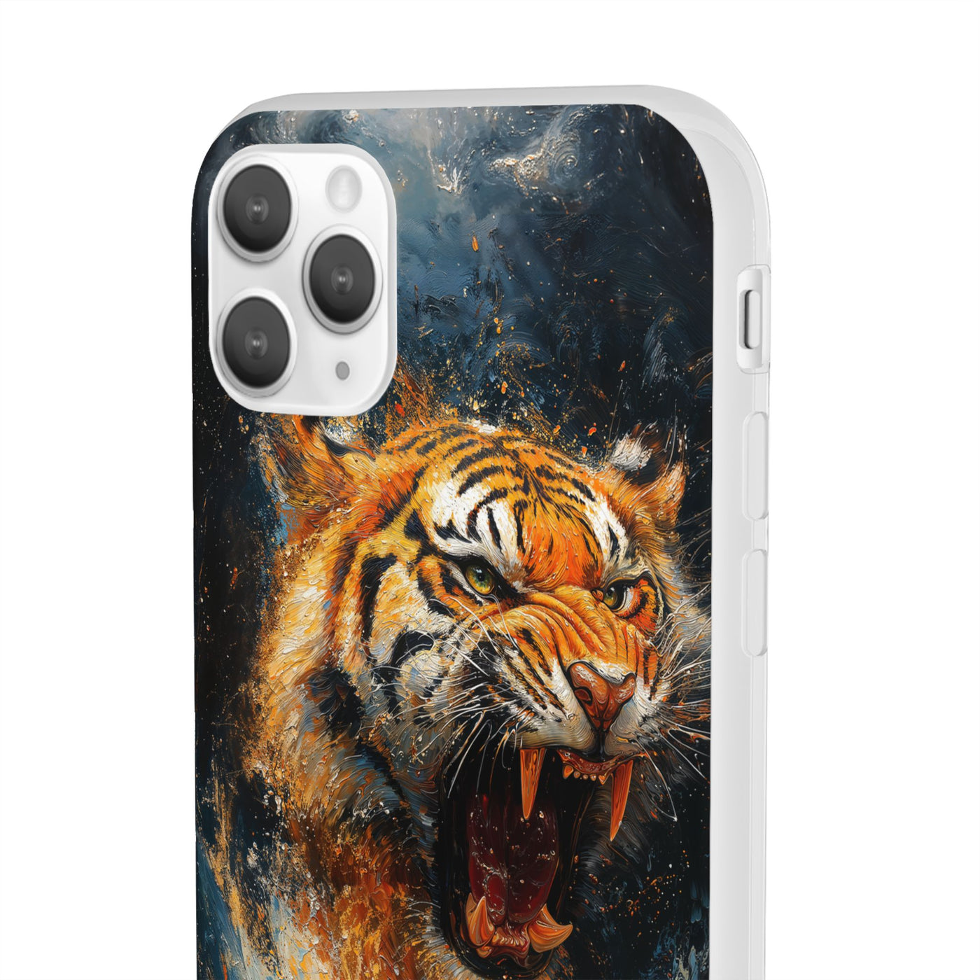 Fierce Tiger IPhone & Samsung Flexi Case - Durable Protection for Animal Lovers