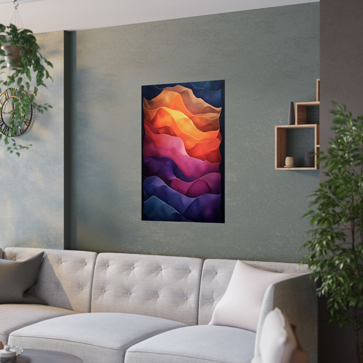 Vibrant Abstract Satin Poster | Wall Art for Home Decor