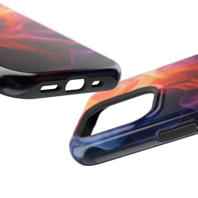 Vibrant MagSafe® Tough Case for iPhone - Abstract Flame Design, Durable & Stylish Protection