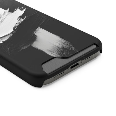 Modern Black and White IPhone & Samsung Magsafe® Case with Credit Card Holder - Stylish Protection for Everyday Use